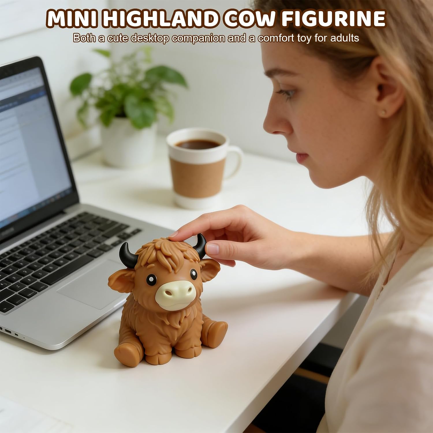 2 Pack Highland Cow Squishies Stress Toy Set - 6 Inch Soft Squeeze Fidget & Slow Rising Sensory Stress Balls, Squishy Cows Relief Toys for Adults & Kids, Cute Desk Decor, Fun Gifts & Party Favors