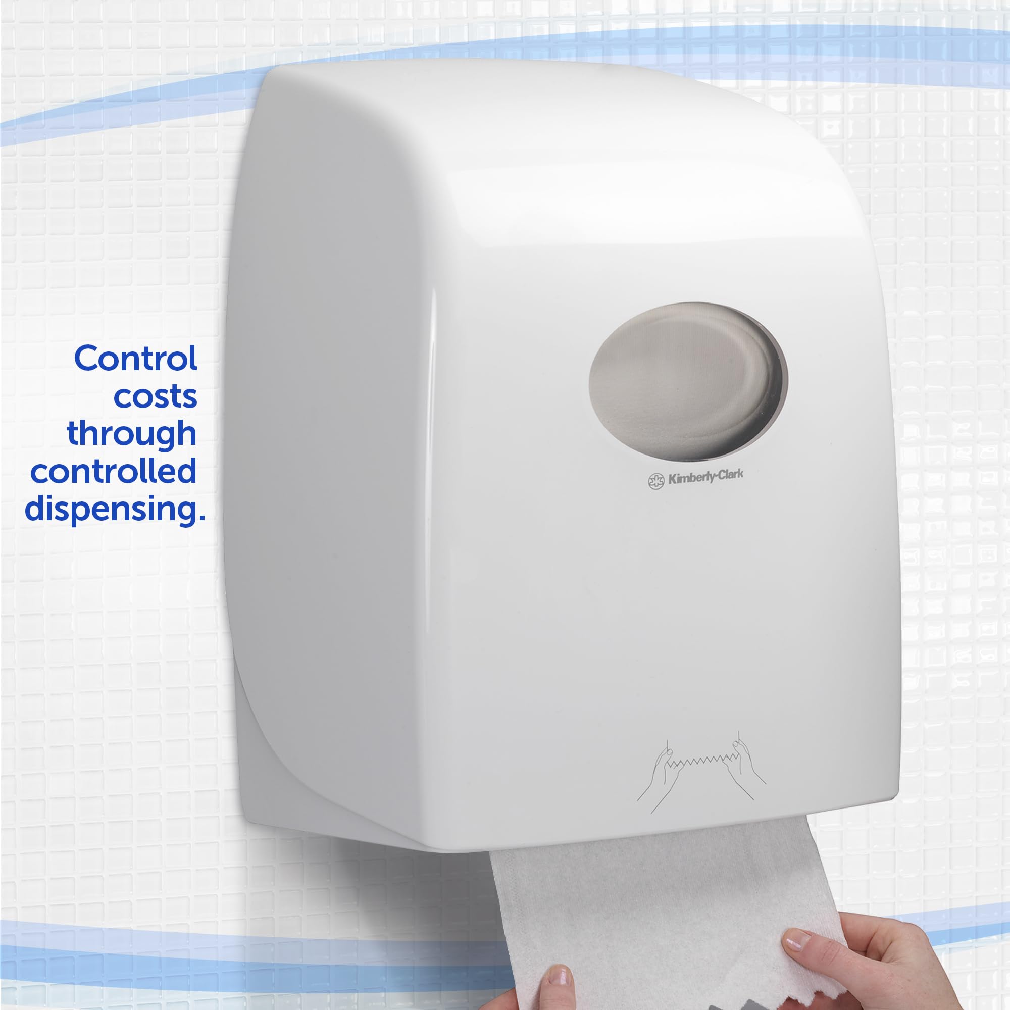 Aquarius Dispenser di asciugamani a rotolo Aquarius 6959 - bianco