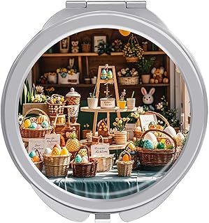 Portable Folding Travel Makeup Mirror, Easter...