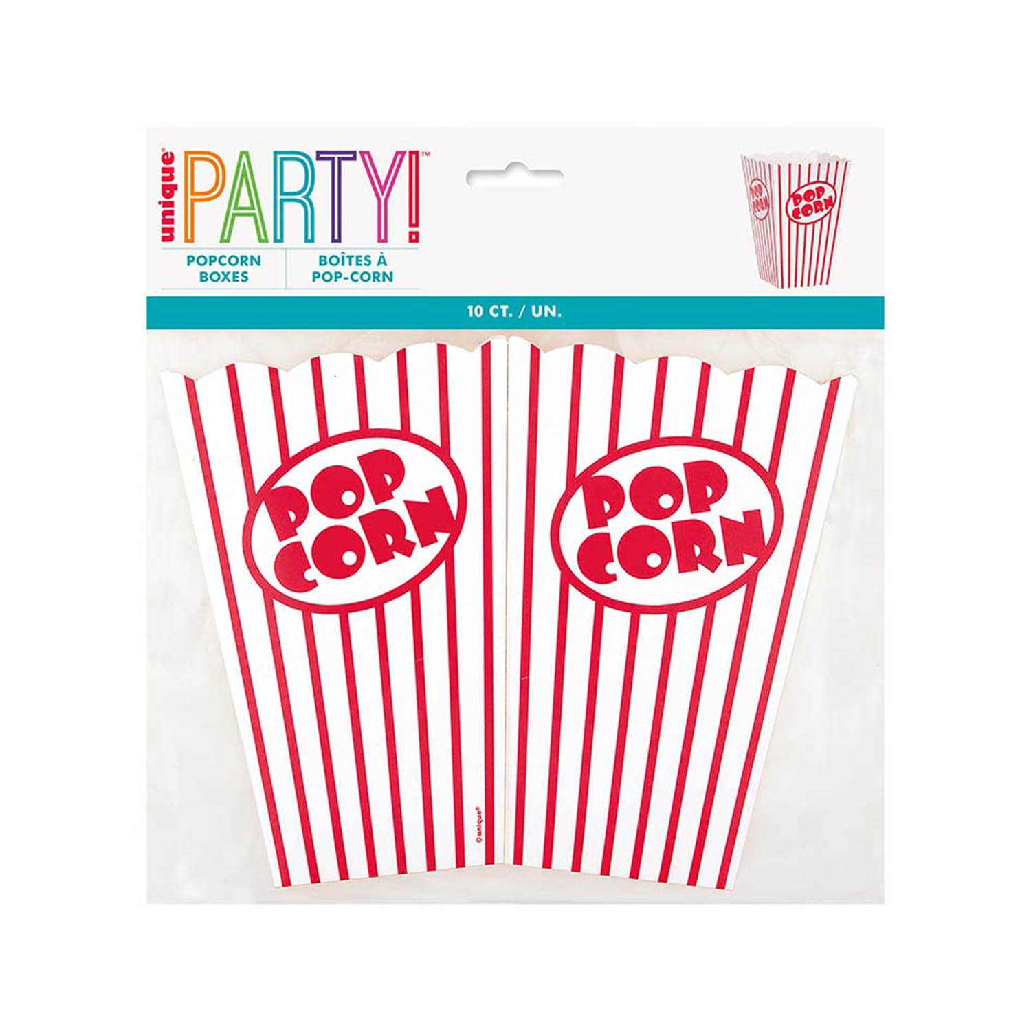 Unique 19577 - Popcorn Boxes - Count 10 (Pack of 1)
