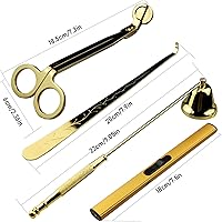 Vista 14 de 3 in 1 Candle Accessory Set, Candle Wick Trimmer Cutter, Candle Snuffer & Candle Wick Dipper for Candle Aromatherapy Lover Gift, Stainless Steel