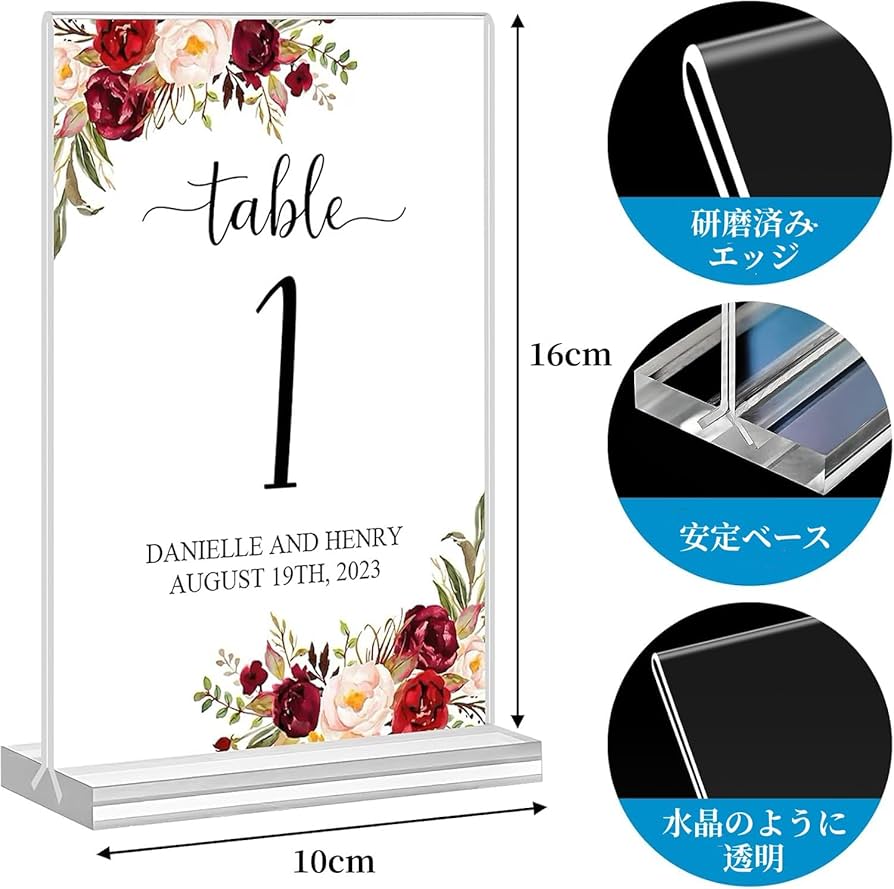 Amazon.co.jp: ZADAFINA アクリルスタンド A6 4個セット メニュー