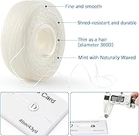 Vista 2 de Dental Floss Deep Clean Waxed Floss in a Credit Card with Mirror,Perfect for People with Tight & Small Gaps Between Teeth Slides Smoothly &