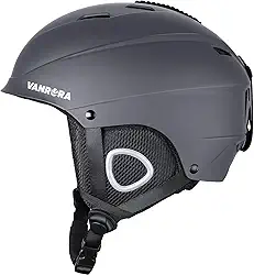 VANRORA Capacete de esqui, capacete de snowboard para homens e mulheres, ventilação com controle climático, ajuste de discagem, compatível com óculos, forro de lã removível e almofadas auriculares