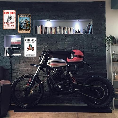 Miniatura 4 de Regalos de motocicleta para hombres, letreros de metal para garaje, arte de pared de motocicleta, los mejores regalos para motociclistas, póster de