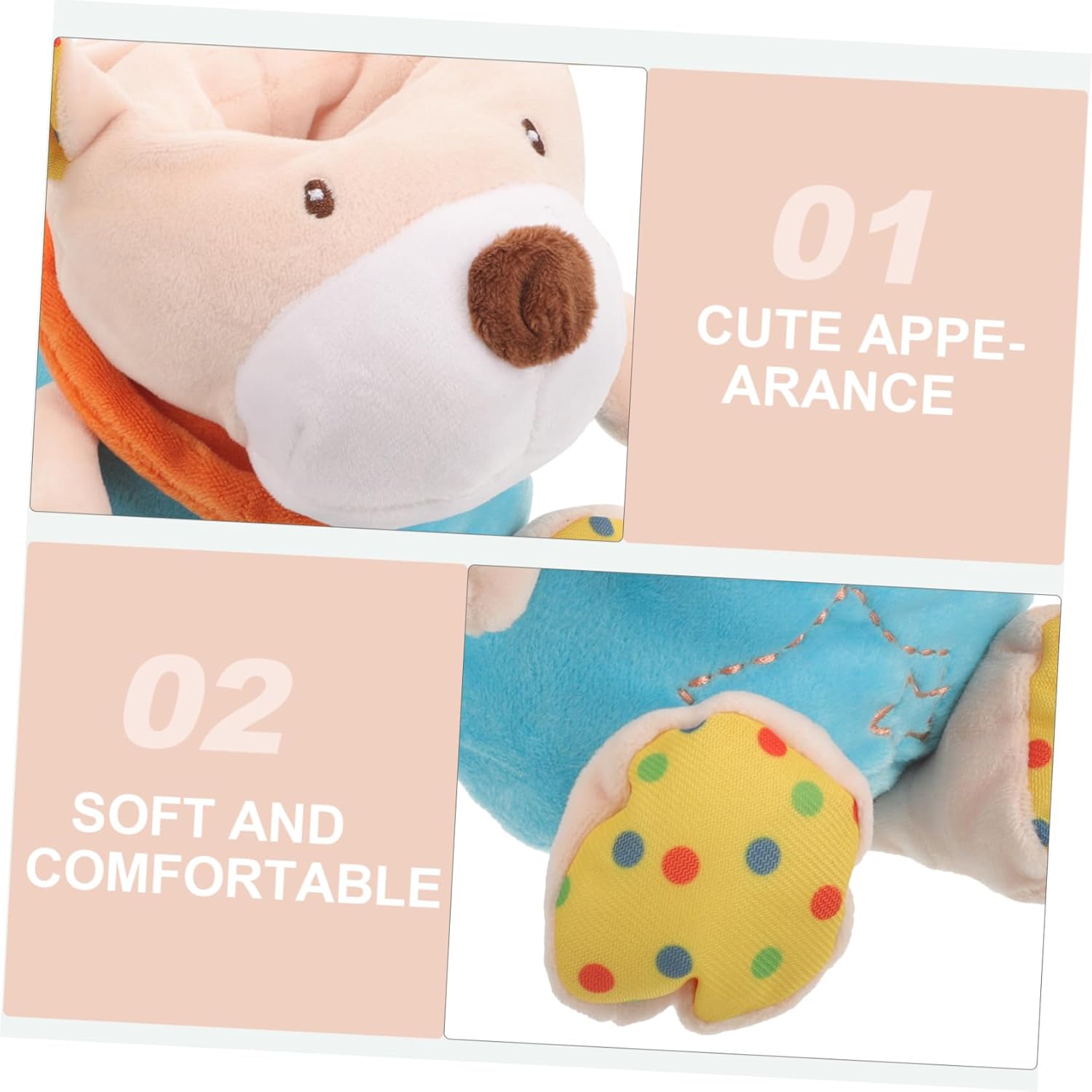 ORFOFE Portable Insulated Bottle Sleeve Cute Stuffed Animal Holder for Milk Bottles Soft Cotton Material Safe and Practical for Boy Girl and Toddlers