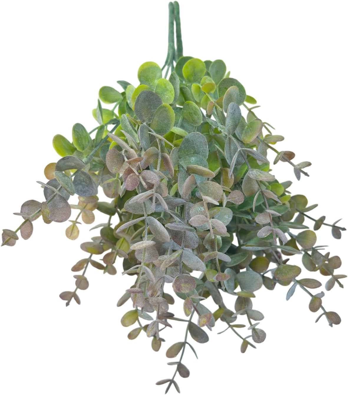 12 Bundles Multi Colored Artificial Eucalyptus Leaves, Plastic Plants, Outdoor Plants, Indoor Decorative Artificial Plants, Porch Window Frames, Green Plant Decorations (12, Grey Purple)
