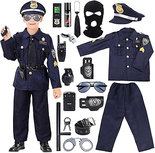 16PCS Police Costume for Kids,Police Officer Costume for Kids,Kids Cop C...