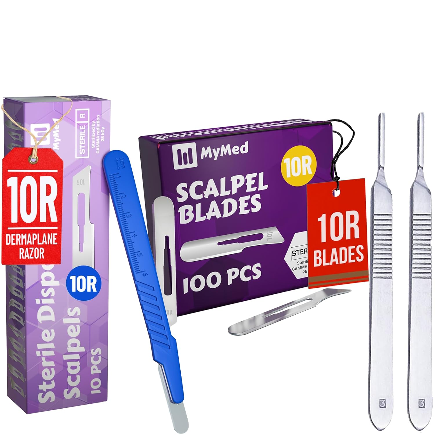 MyMed Bundle of Disposable 10R Blades Dermaplaning Scalpels
