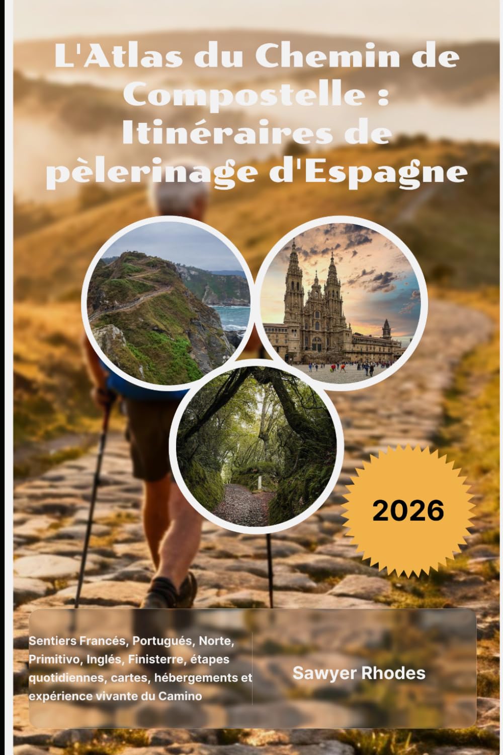 L'Atlas du Chemin de Compostelle : Itinéraires de pèlerinage d'Espagne 2026: Sentiers Francés, Portugués, Norte, Primitivo, Inglés, Finisterre, étapes ... hébergements et expérience vivante du Camino