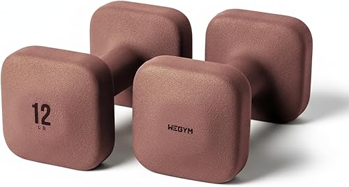 Miniatura 13 de WeGym SafeGrip Square Dumbbells with Anti Slip Handles, Aesthetic Free Weights for Home Workouts, Stable Design Prevents Rolling during Floor