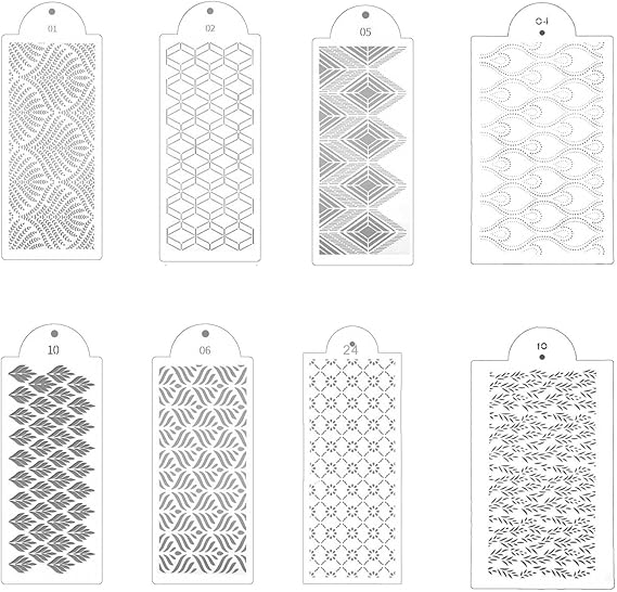Tortenschablone, Cake Stencil, 8pcs Torten Schablonen Buttercreme
