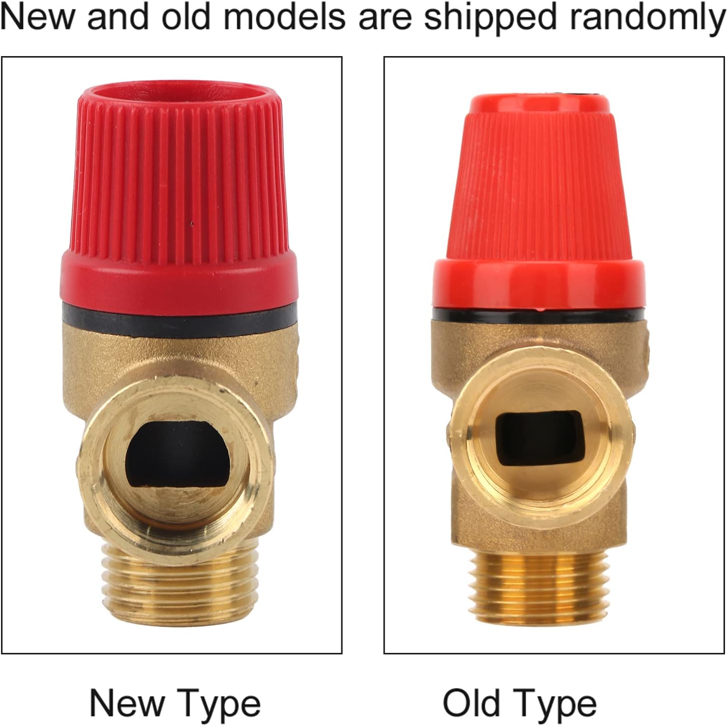 Oumefar Water Heater Relief Valve Brass Casting Automatic G1/2'' Integrated Processing Relieve The Pressure Pressure Relief Valve for Hanging Furnace(3Bar DN15)