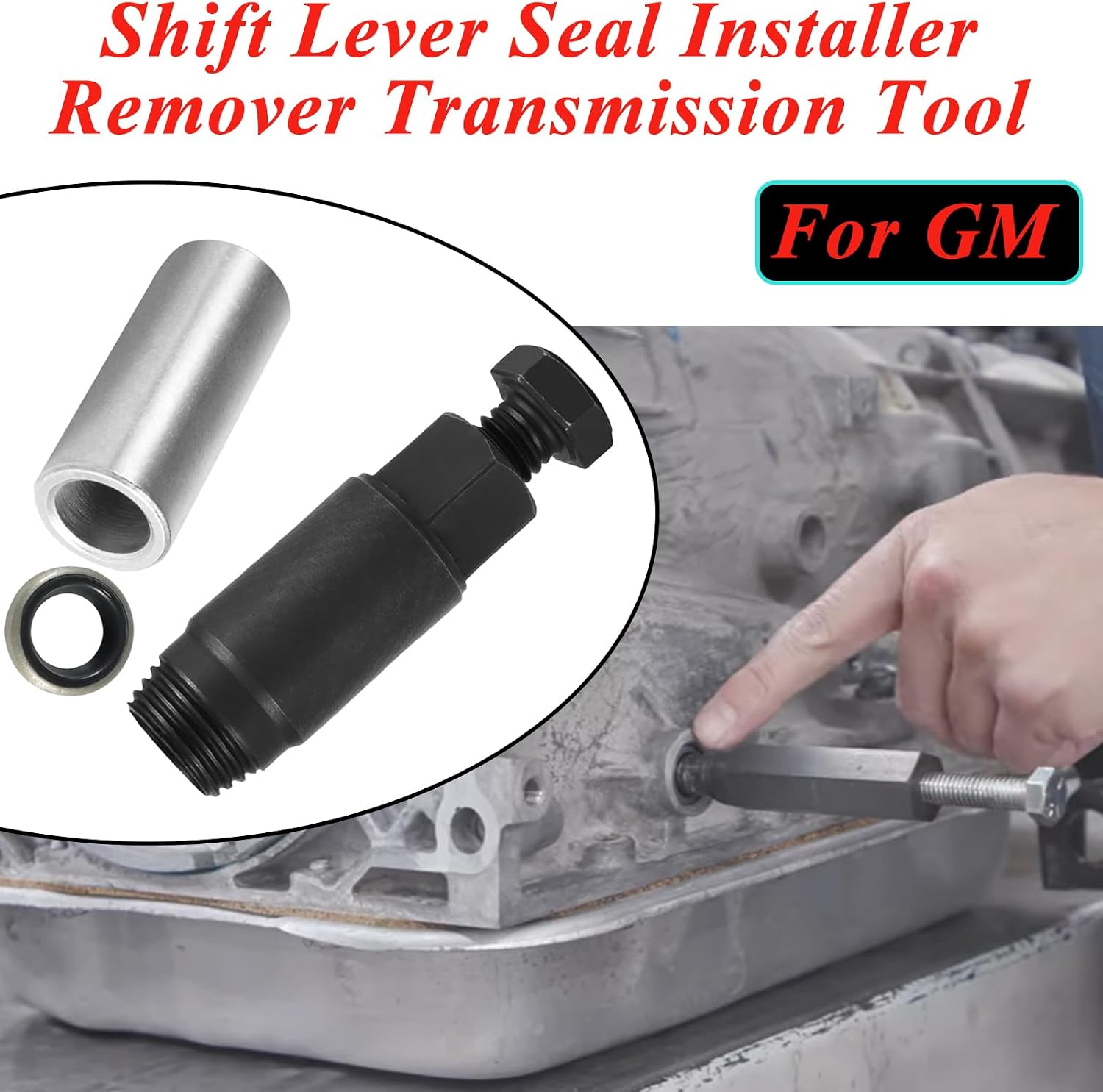 Shift Lever Seal Installer Remover Transmission Tool for GM Turbo 400 350 300 700-R4 4L60 Includes Seal