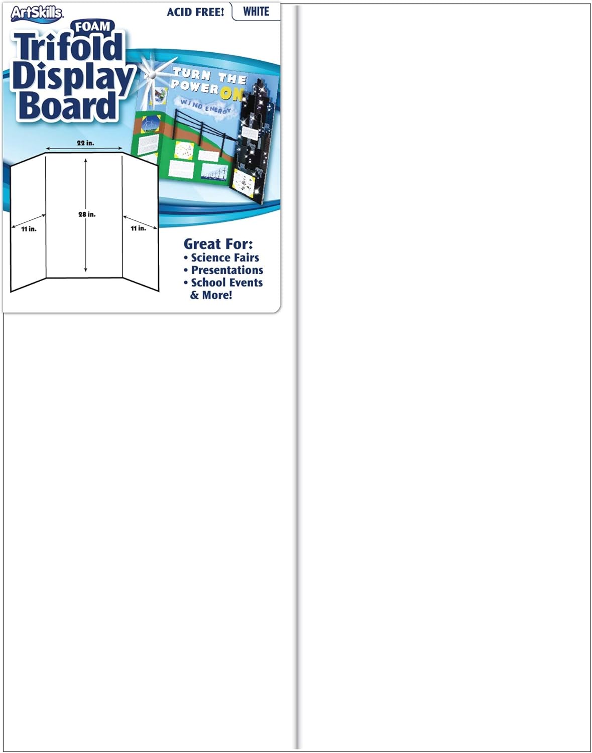 ArtSkills 44" x 28" Trifold Foam Display Board, 5 Pack : Office Products