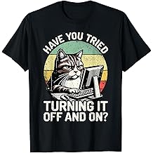 技术支持幽默 I Cat 技术工程师 I 计算机 IT 人员 T 恤