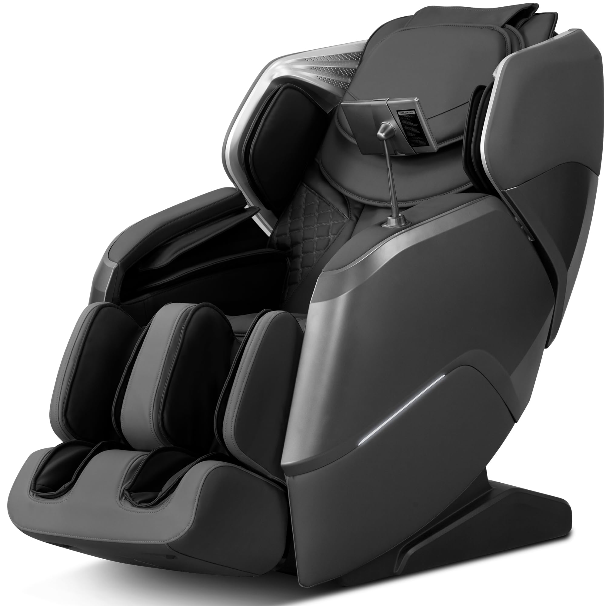 MeitFith 4D Massage Chair Full Body? Zero Gravity Massage Chair SL Track with Heat Calf Rollers AI Voice Control Body Scan, Black