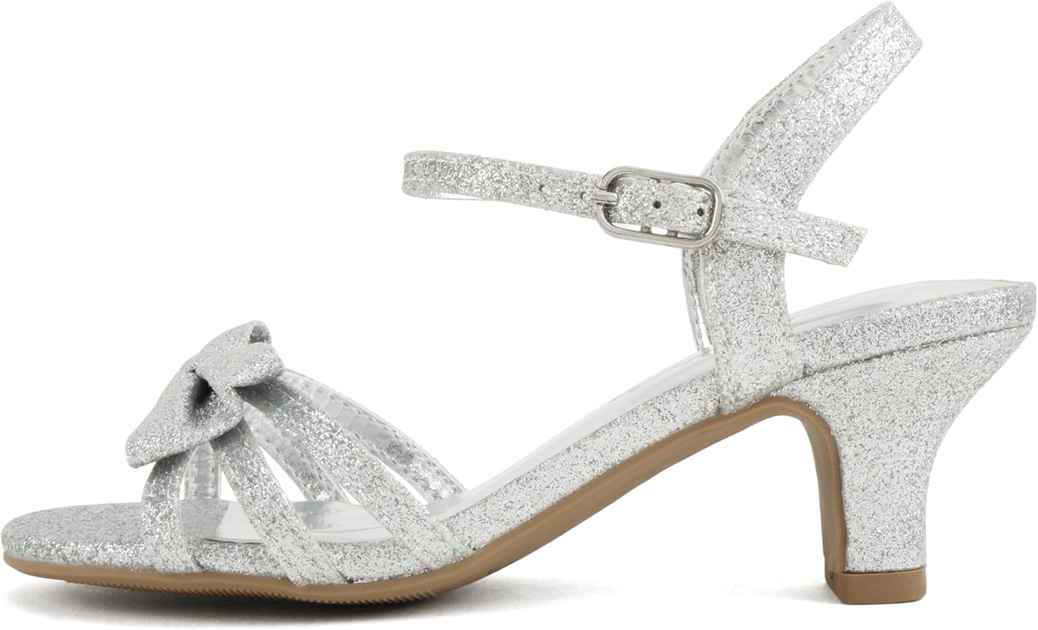Soda Girly-2 Children's Girl's Open Toe Slingback Block High Heel Sandals