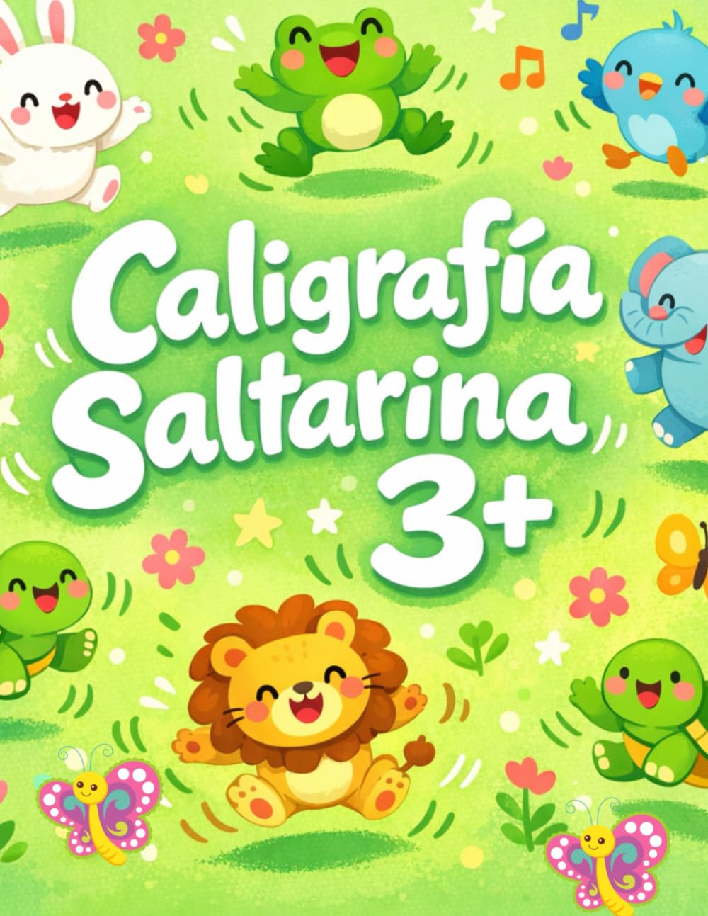 Caligrafía Saltarina 3+: Cuaderno de primeros trazos para niños y niñas