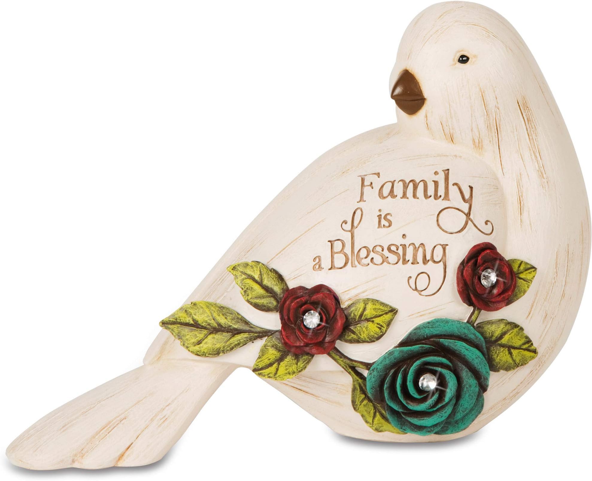 41043 Simple Spirits Family Bird Figurine, 4-Inch,Beige