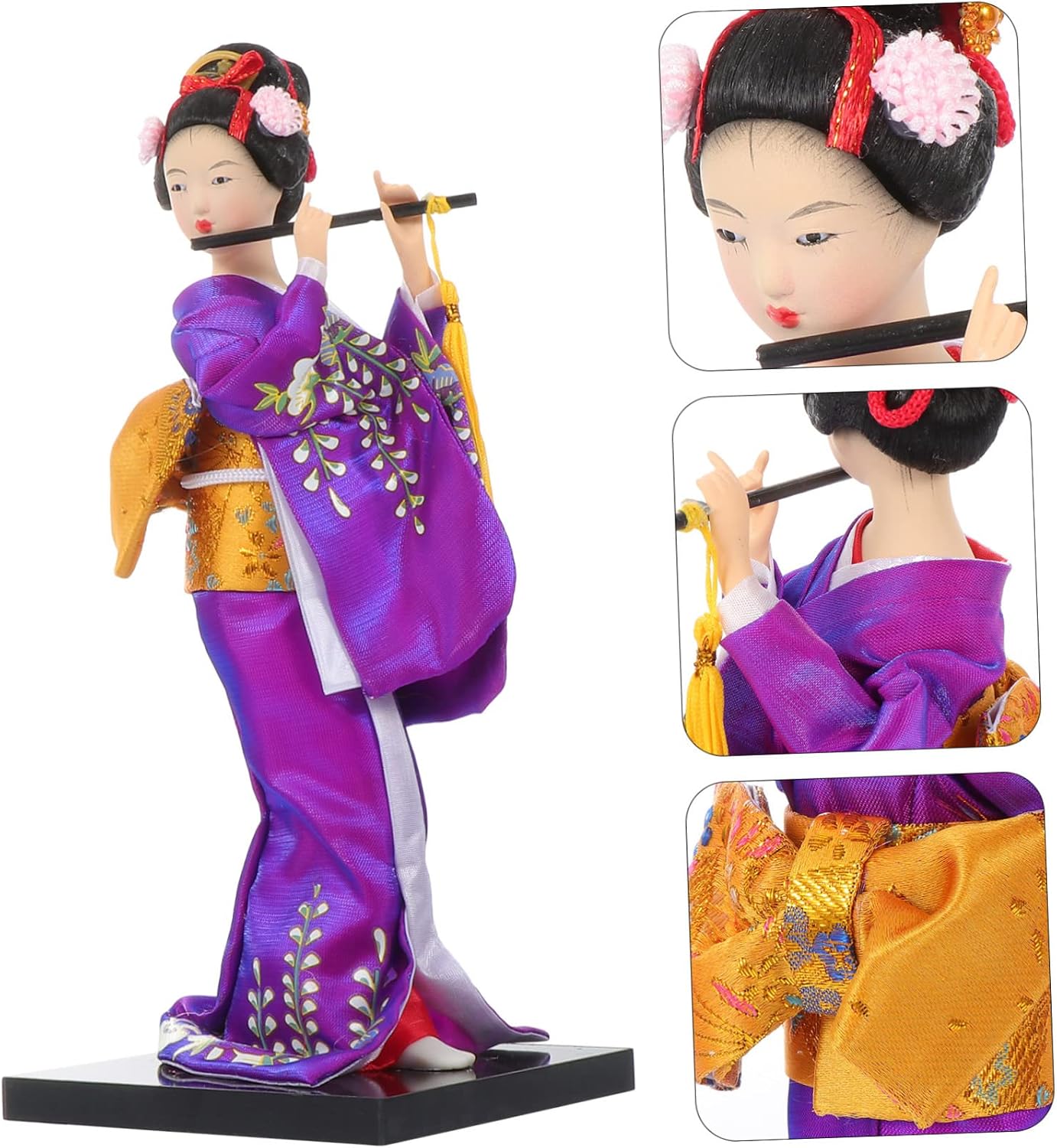 Luxshiny 1pc Japanese Doll Decor Kimono Figurine for Home Desktop Decoration Beautifully Crafted Collectible Ornament for Friends Family