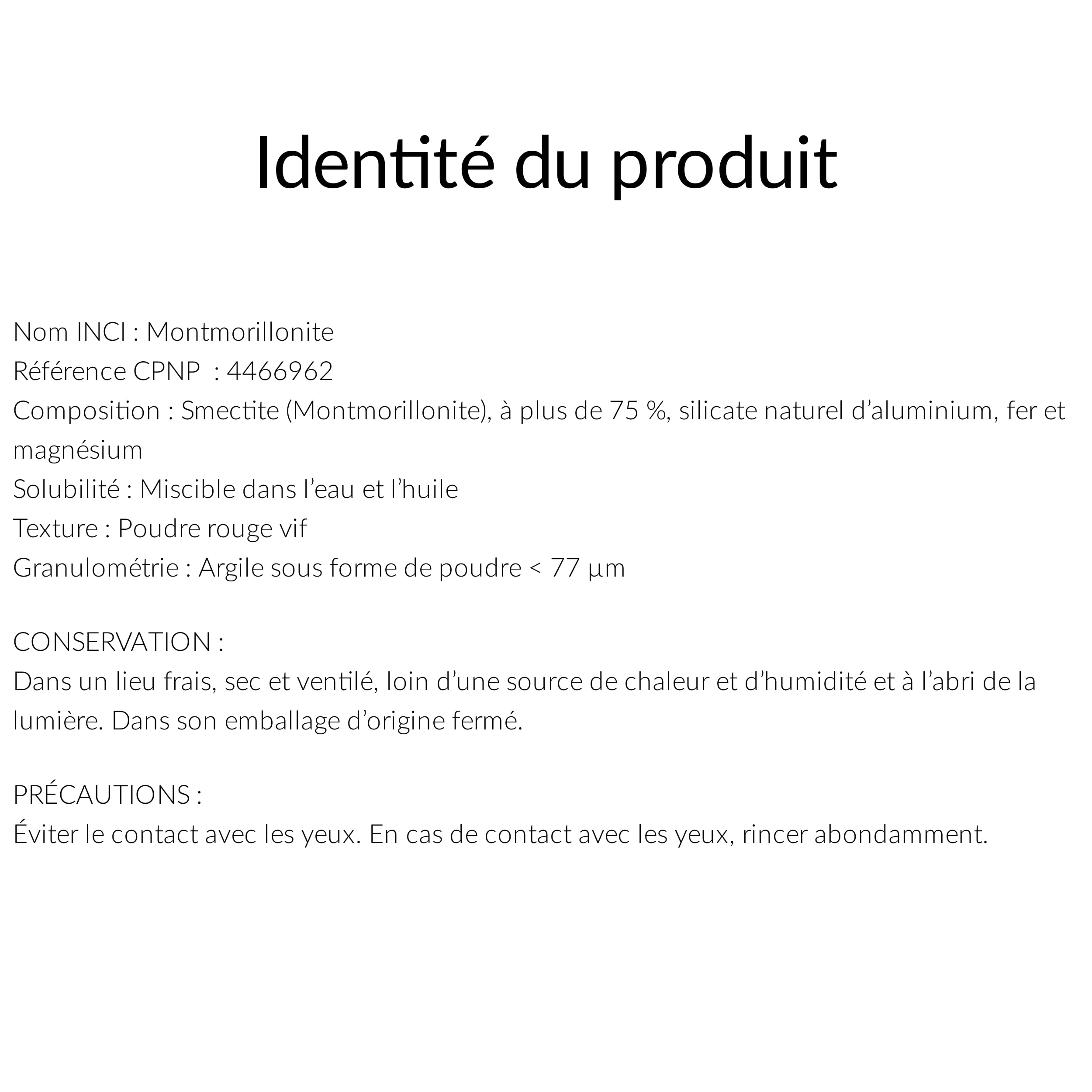 Argile rouge montmorillonite ECO-CERT avec pinceau en silicone - Nettoie les pores en profondeur, hydrate et adoucie la peau -Détoxifie et redonne de la fraîcheur à toutes les chevelures