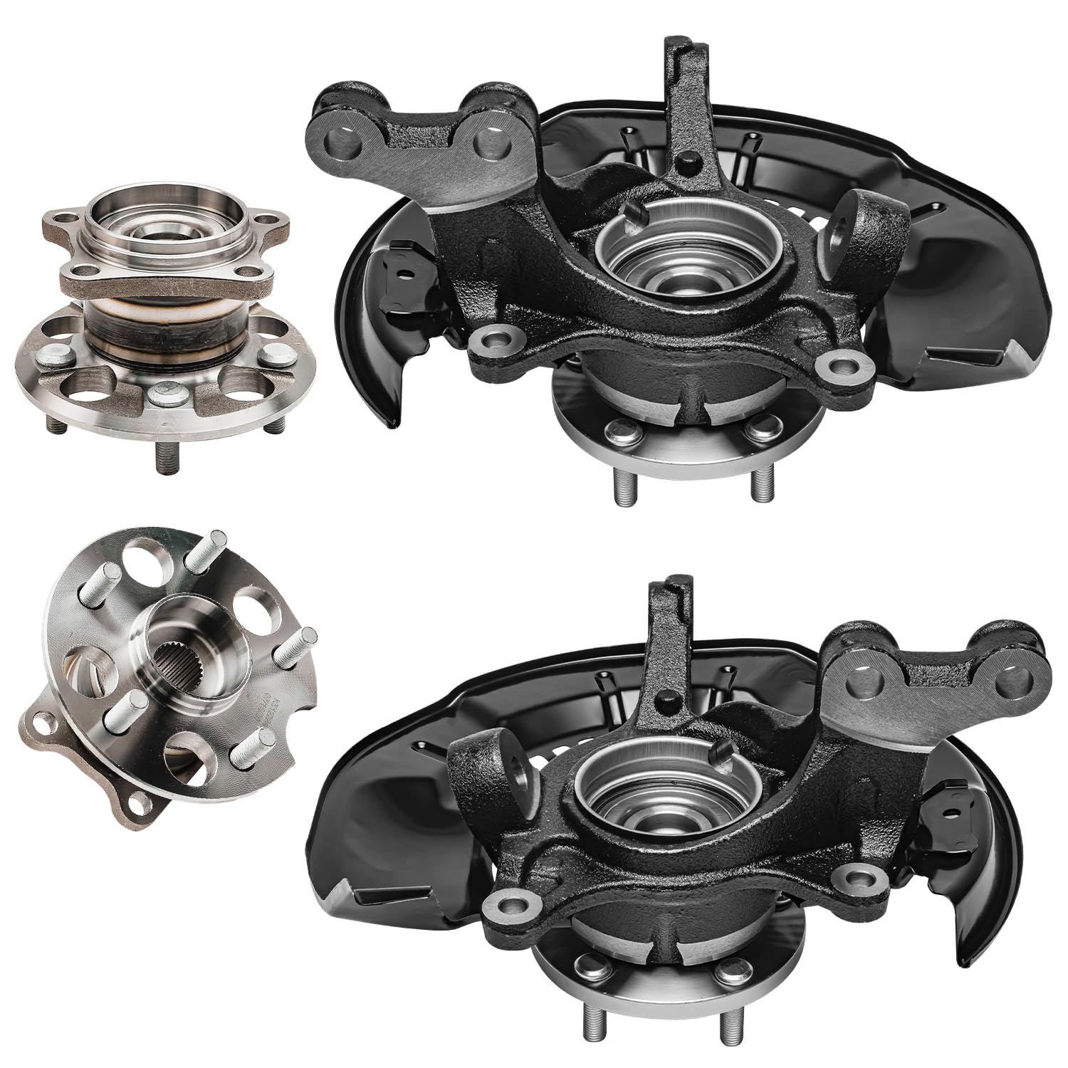 Detroit Axle - AWD 3.5L w/ABS on Axle Knuckles for 08-13 Toyota Highlander