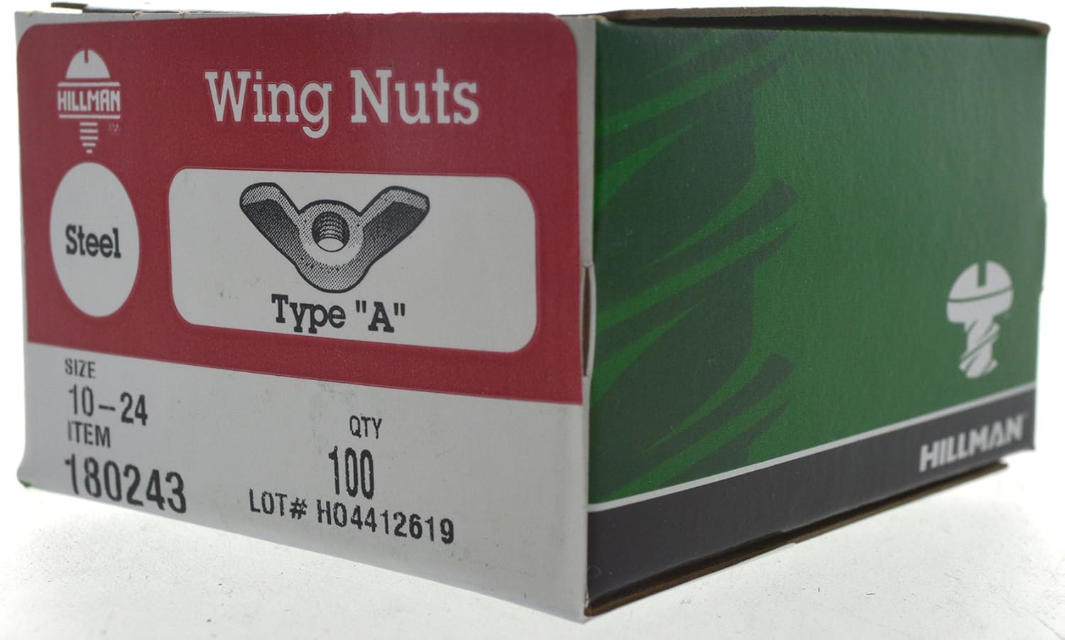 The Hillman Group 180243 Type A Wing Nut, 10-Inch by 24-Inch, 100-Pack