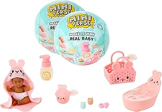 MGA's Miniverse Make It Mini Real Baby Nurture (2 Pack) - Blind Packaging, Baby Care Themed Mini Collectibles, 8 Styles Including Rare Twins, Collectors, 8+