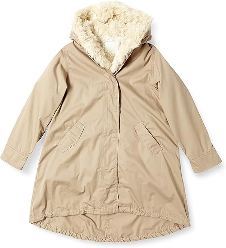 Amazon アースミュージックアンドエコロジー エコファーモッズコート Y0174i300 レディース Beige 日本 M 日本サイズm相当 コート ジャケット 通販
