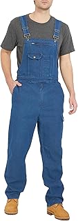 Denim Bib Overalls for Men Relaxed Fit Work Jeans Workwear