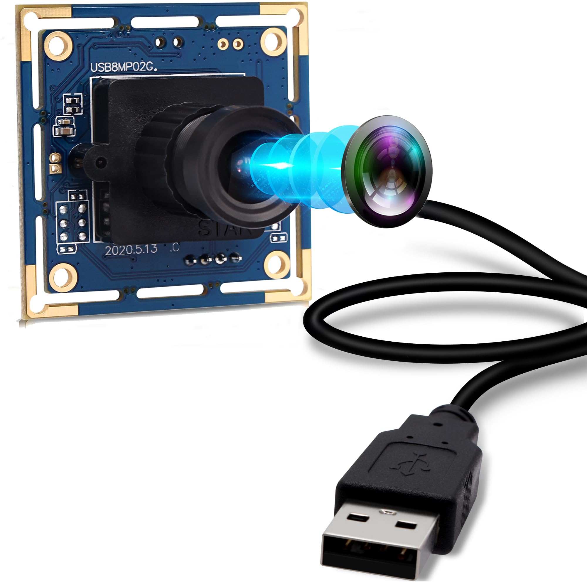 Amazon.co.jp: ELP 8メガピクセルUSBカメラモジュール2448P