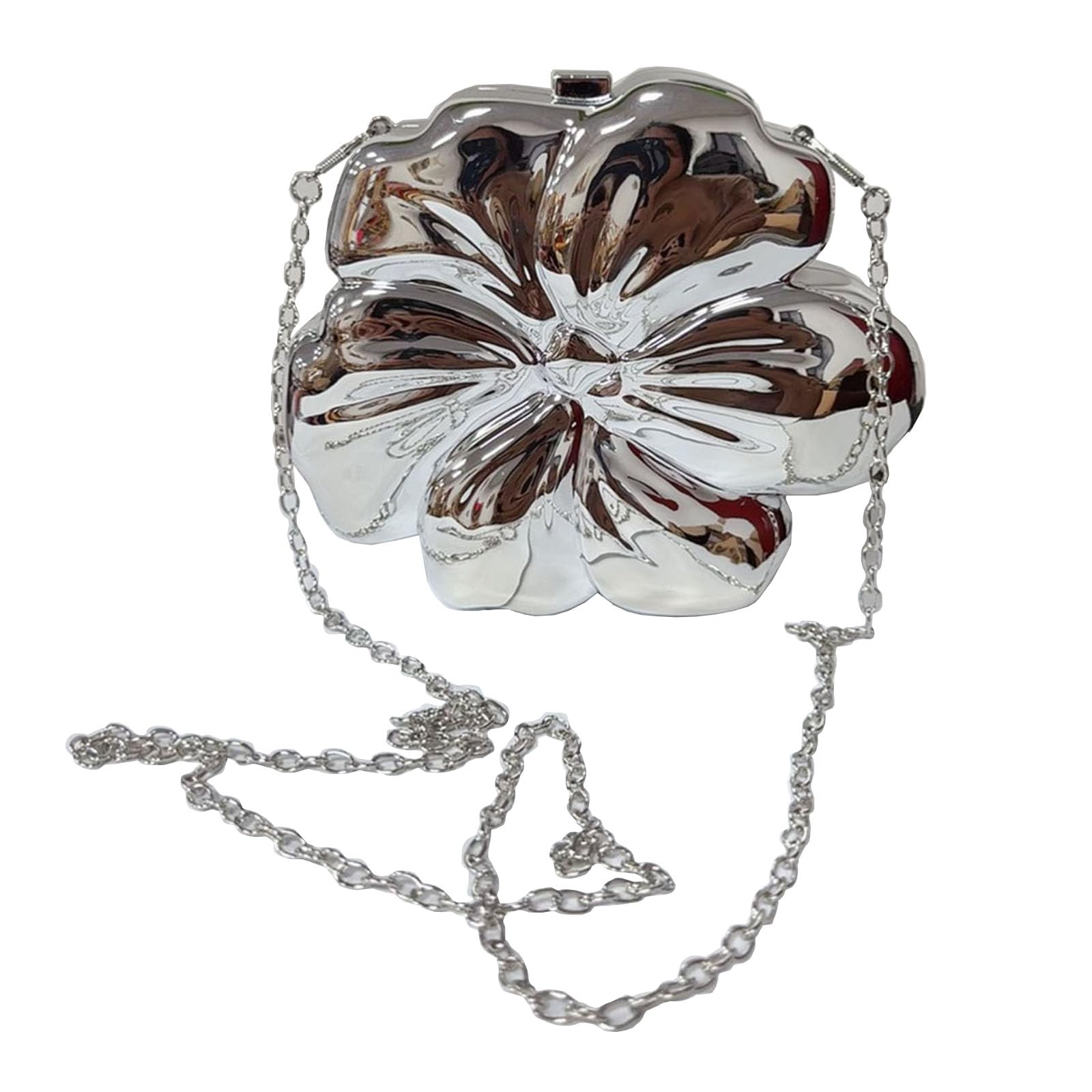 antianzhizhuang Evening Bags,Women Evening Bag Flower Shape Evening Clutched Bag Acrylic Evening Handbag Crossbody Bag Chain Strap Shoulder Bag