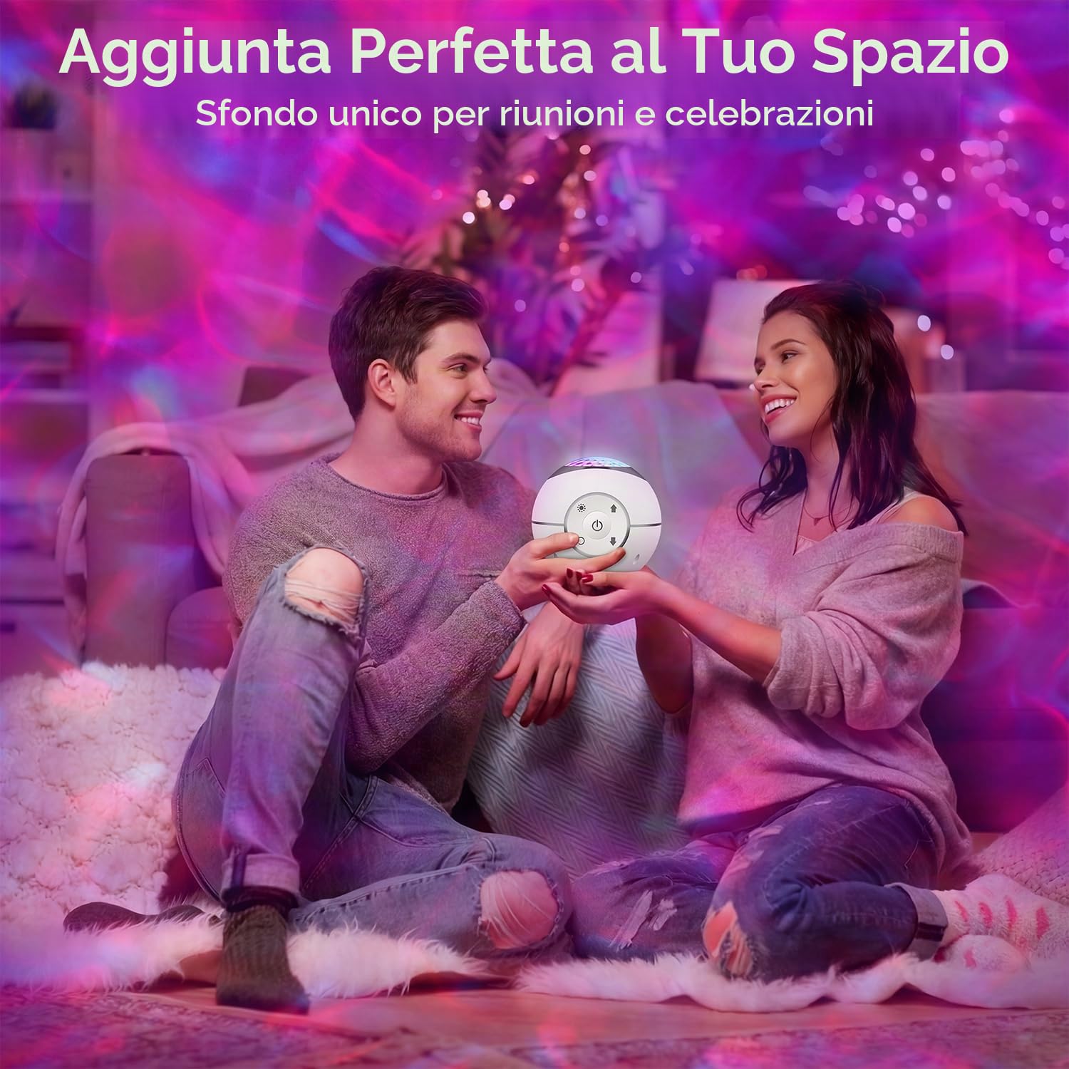 ibell Lampada Proiettore Stelle, Proiettore Stelle Soffitto Bambini, LED Lampada Romantica Cielo Stellato con Timer, Telecomando, Regalo per Adulto, Bambini