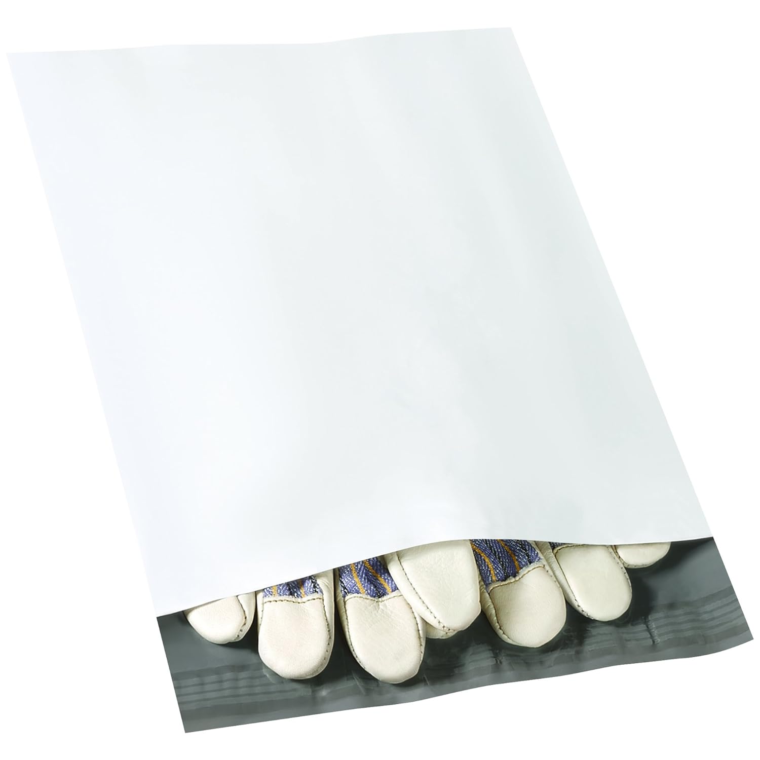 Poly Mailer Envelopes, 10" x 13", White, Self-Seal with Tear Strip, Waterproof and Puncture Resistant, For Packing, Mailing, and Shipping, Pack of 500 : Industrial & Scientific
