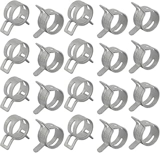 uxcell 20pcs 12mm Spring Band Type Action Fuel Hose Pipe Low Pressure Air Clip Clamp