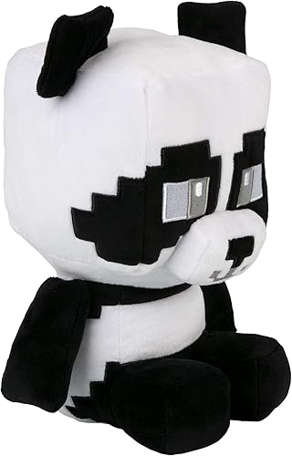 JINX Minecraft Crafter Panda - Juguete de peluche, color blanco y negro, 8.75 pulgadas de alto