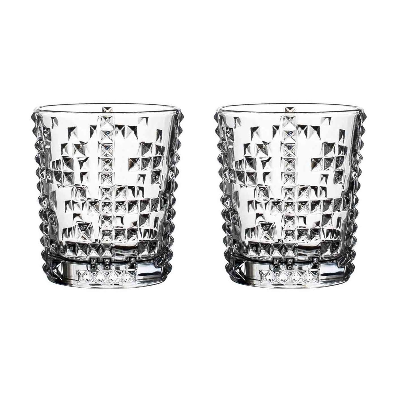 vaso de agua Paquete de 2 vasos cristal transparente sin plomo(Pequeño)