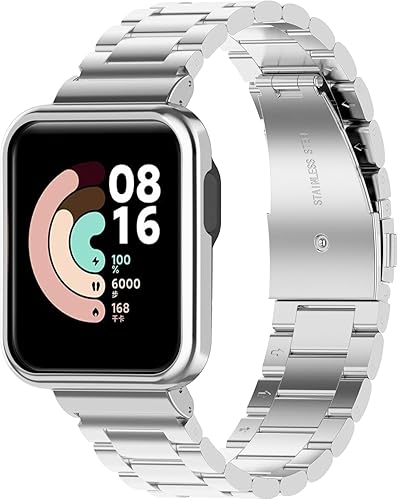 Miniatura 1 de TenCloud Correas compatibles con Xiaomi Mi Watch LiteRedmi Reloj de acero inoxidable sólido para mujeres y hombres, correa de enlace de metal con