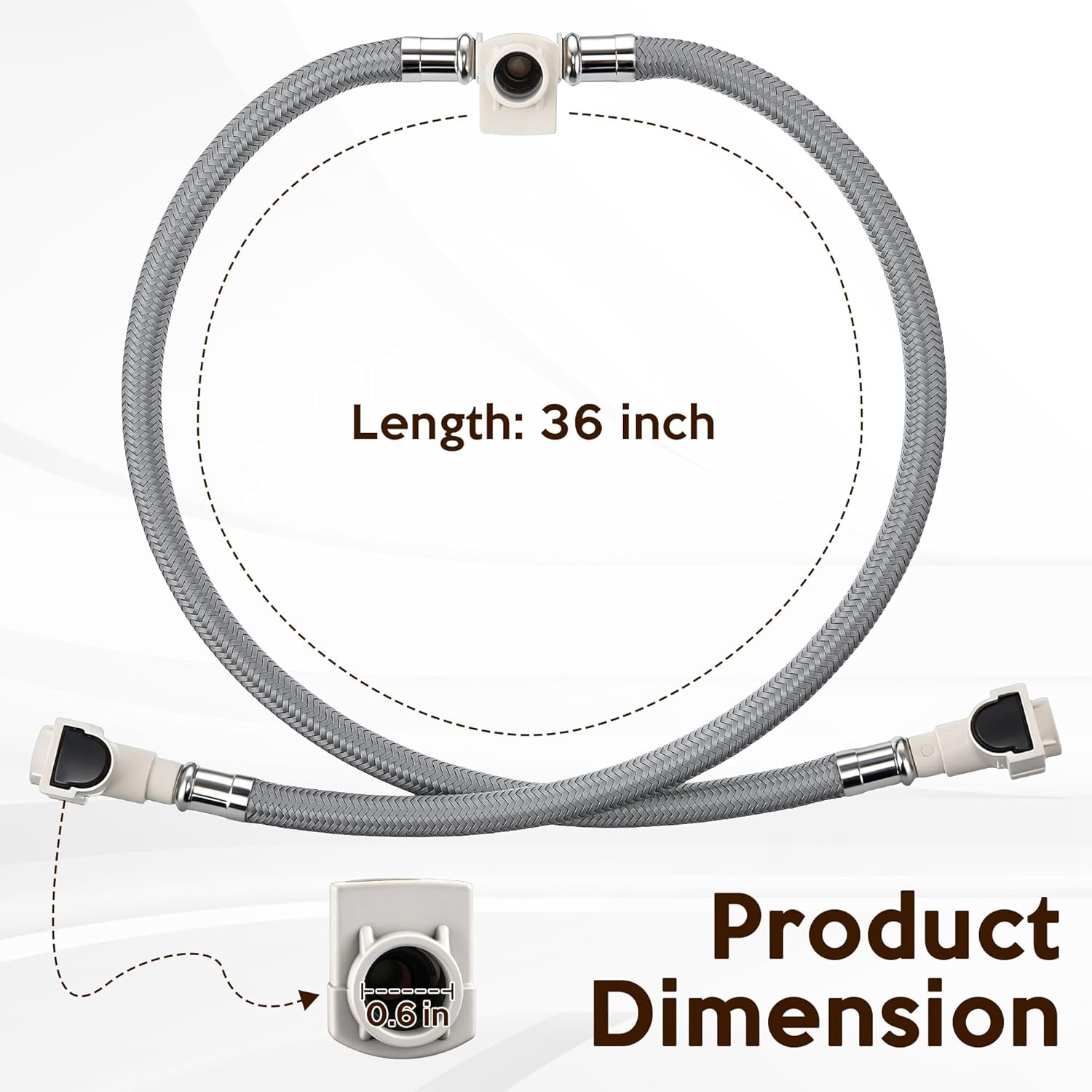 Enhon 1 Pack Replacement Hose Kit Compatible with Moen 114299 113016, Widespread Bathroom Sink Faucet Replacement Hose Kit Compatible with Duralock Connections, Easy No Tool Installation, Leakproof