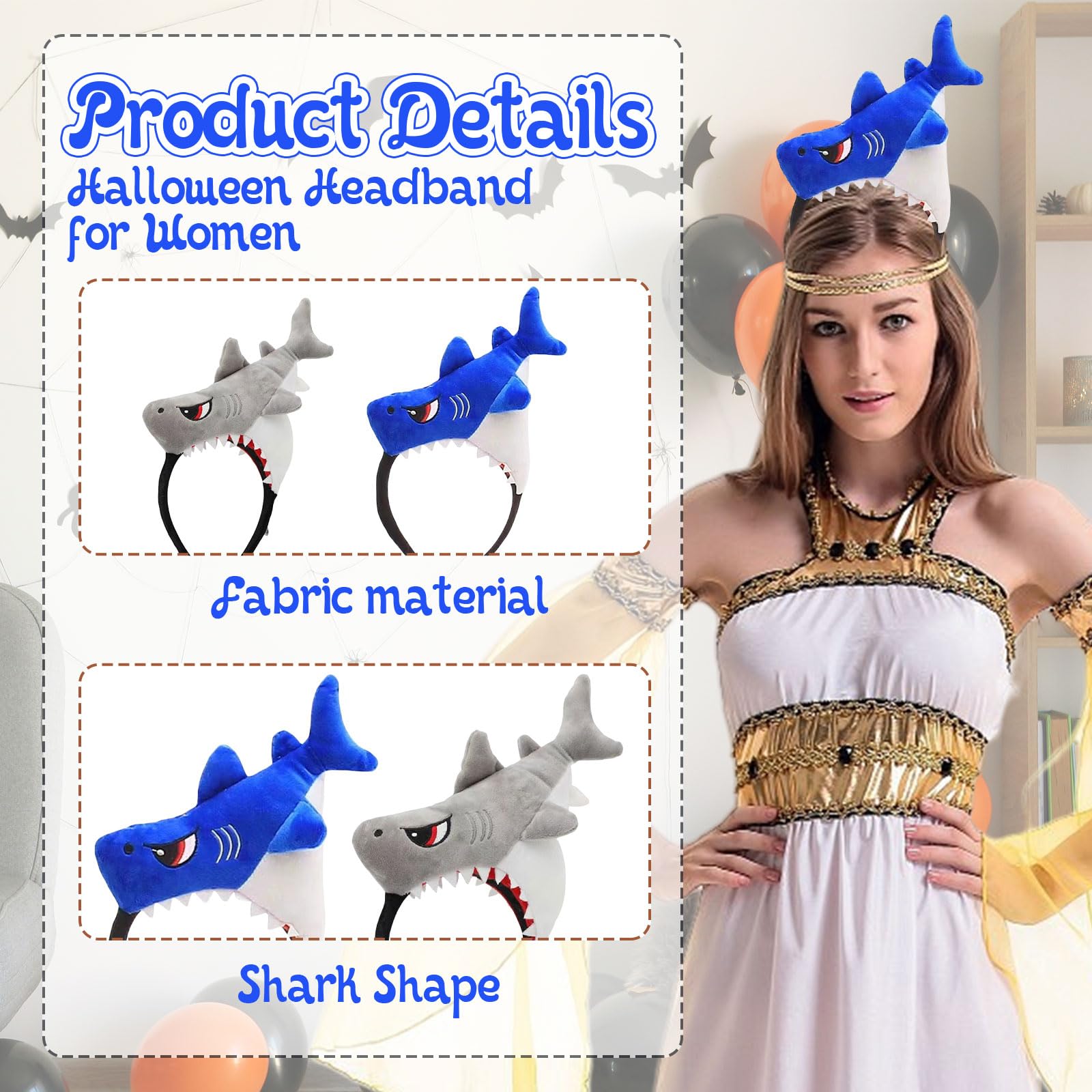 Chapeau Requin En Peluche Boland - Déguisement Adulte Pour Fête, Carnaval Ou Défi TikTok