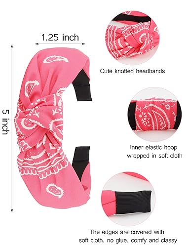 Miniatura 2 de Jaciya 10 diademas anudadas para mujer, diademas anchas turbantes para niñas, accesorios para el cabello