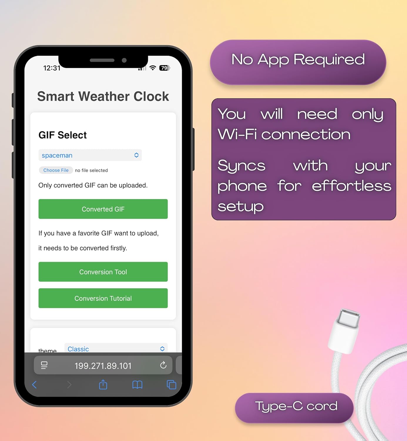Nixie Tube Clock | Smart App Control Digital Clock, Customizable Display Settings, Retro Futuristic Cyberpunk Design Desk Timepiece, Unique Unusual Present for Home or Office, Flask Table Clock