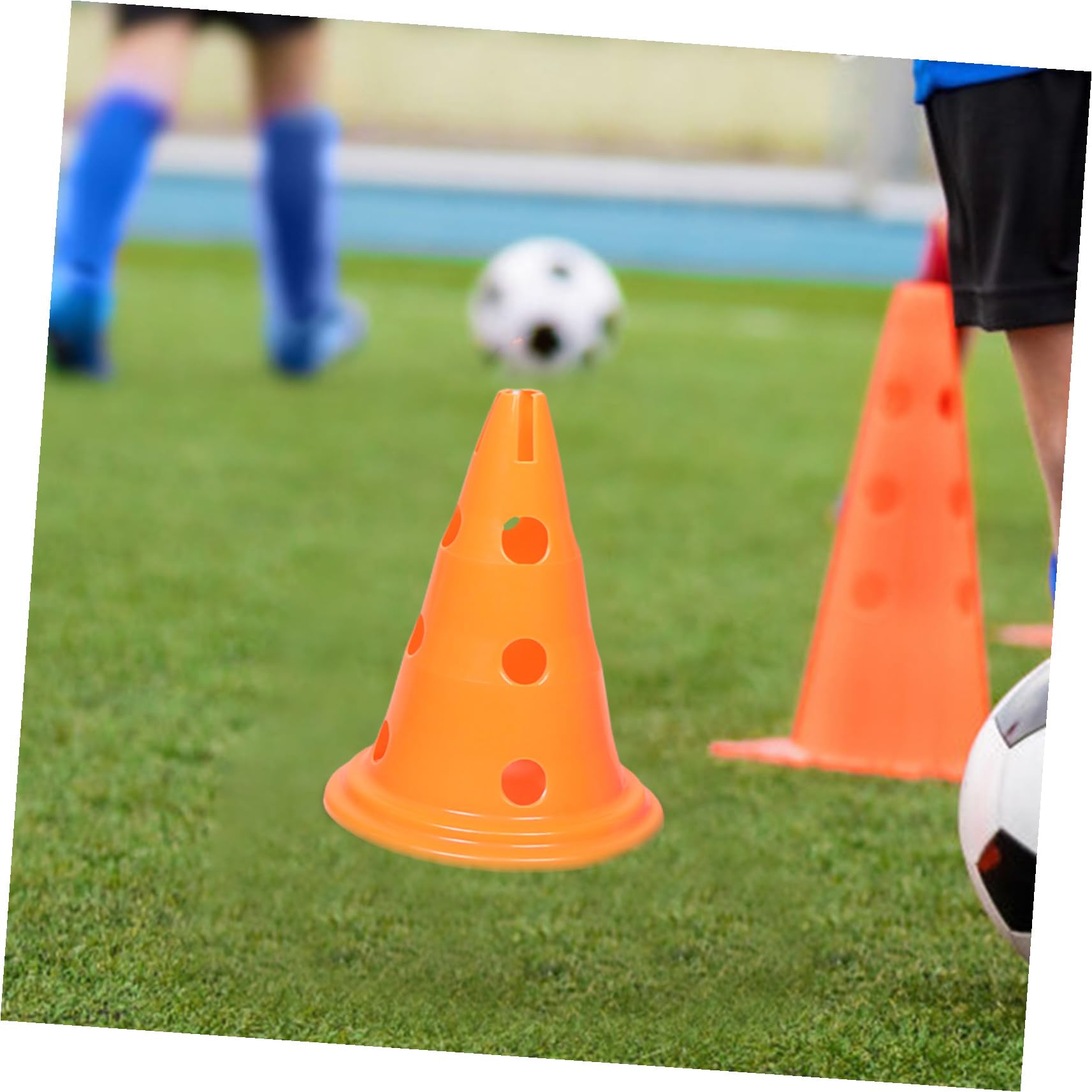 GANAZONO Coni per Allenamento Sportivo per Ragazzo Ragazza 30 Cm Coni di Segnalazione Agilità per Calcio e Basket Set 5 Pezzi per Esercizi Indoor e Outdoor