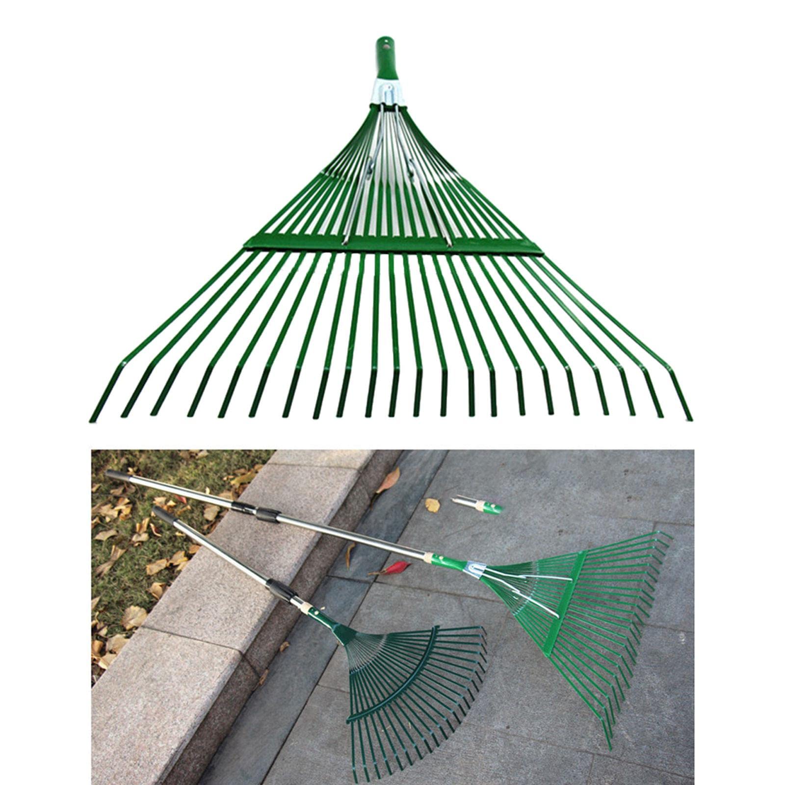 Testa Rastrillo Foglie in Ferro Robusto Strumento Rimovibile Prato Testa Manutenzione Giardino Testa Sostitutiva Aiuola Adatta a Raccolta Foglie, 57 cm x 47 cm