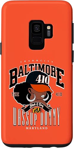 Galaxy S9 410 Area Code Baltimore Maryland Flag Blaq Girl Bmore Pride Case