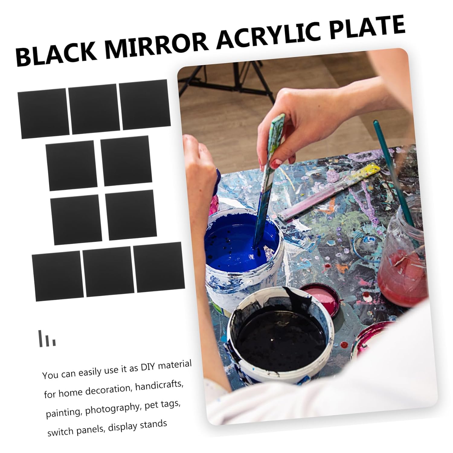 Garneck 10pcs Acrylic Board for Crafting Thickness for Painting and Photography Projects Blank Sheet for Home Decor and Art Supplies