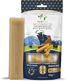 Pawfect Cheese Dental Chew for Dogs | 100% Natural Dental Stick | Long Lasting Healthy chew | Pack of 2 Chews for Large Dogs (130g/4.58oz) | High in Protein & Calcium | Grain-Free| Daily Reward Treat