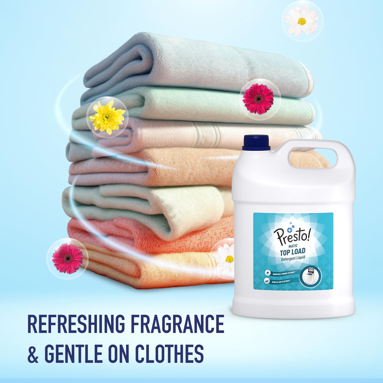 Amazon Brand - Presto! Matic Top Load Liquid Detergent | 5 Litre | Removes Tough Stains | Gentle on Clothes | Protects Fabric Color | Bleach-Free & Phosphate-Free 4