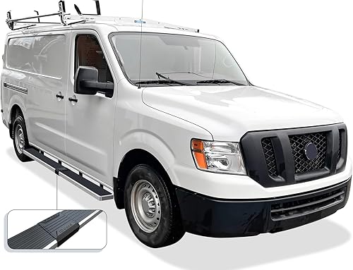 Miniatura 2 de APS Estribos de acero inoxidable 304 plateados de 6 pulgadas compatibles con Nissan NV 1500 2500 Van de tamaño completo 12-21